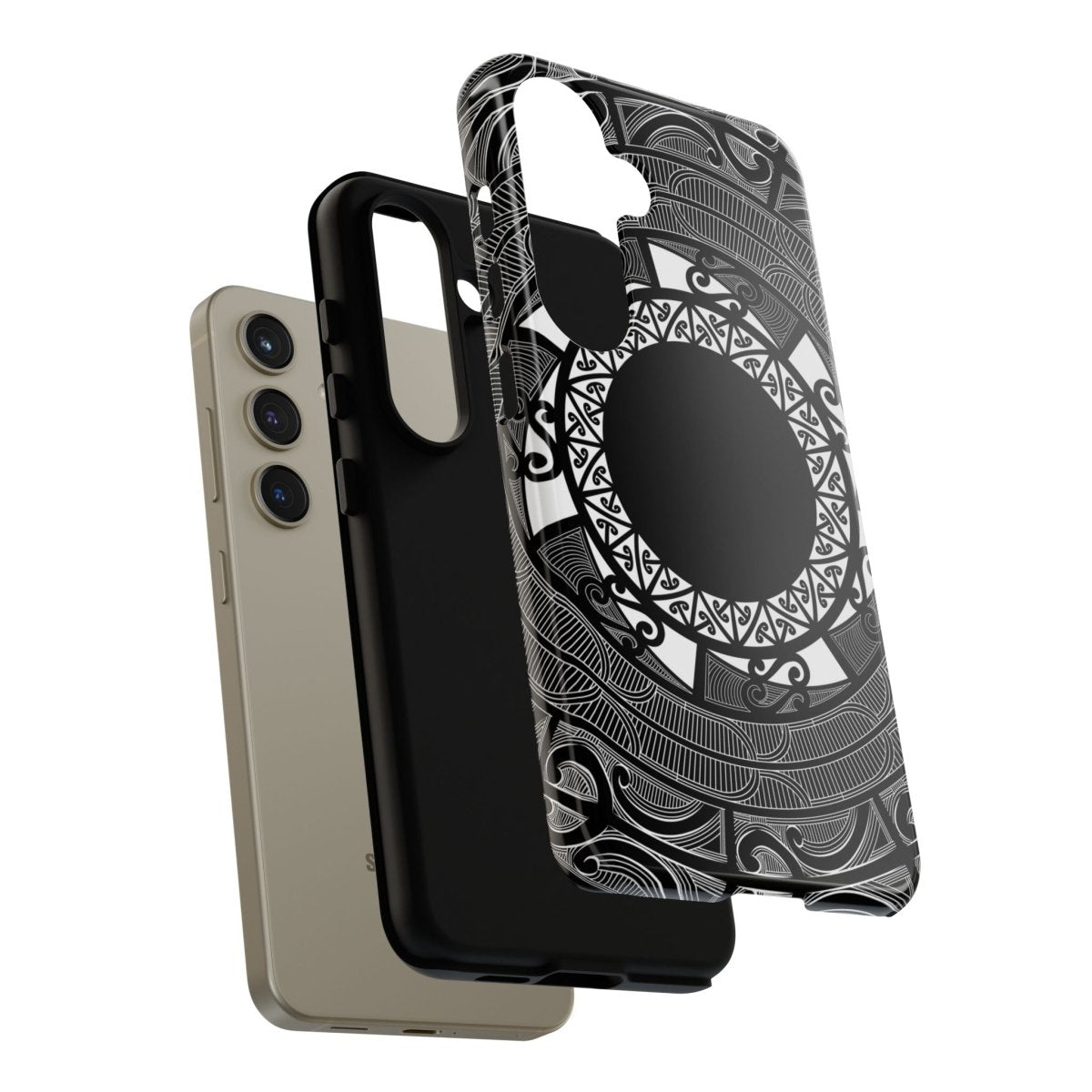 WOYC Māori tough phone case with traditional Polynesian design, compatible with AU, NZ, and US models, durable protective cover