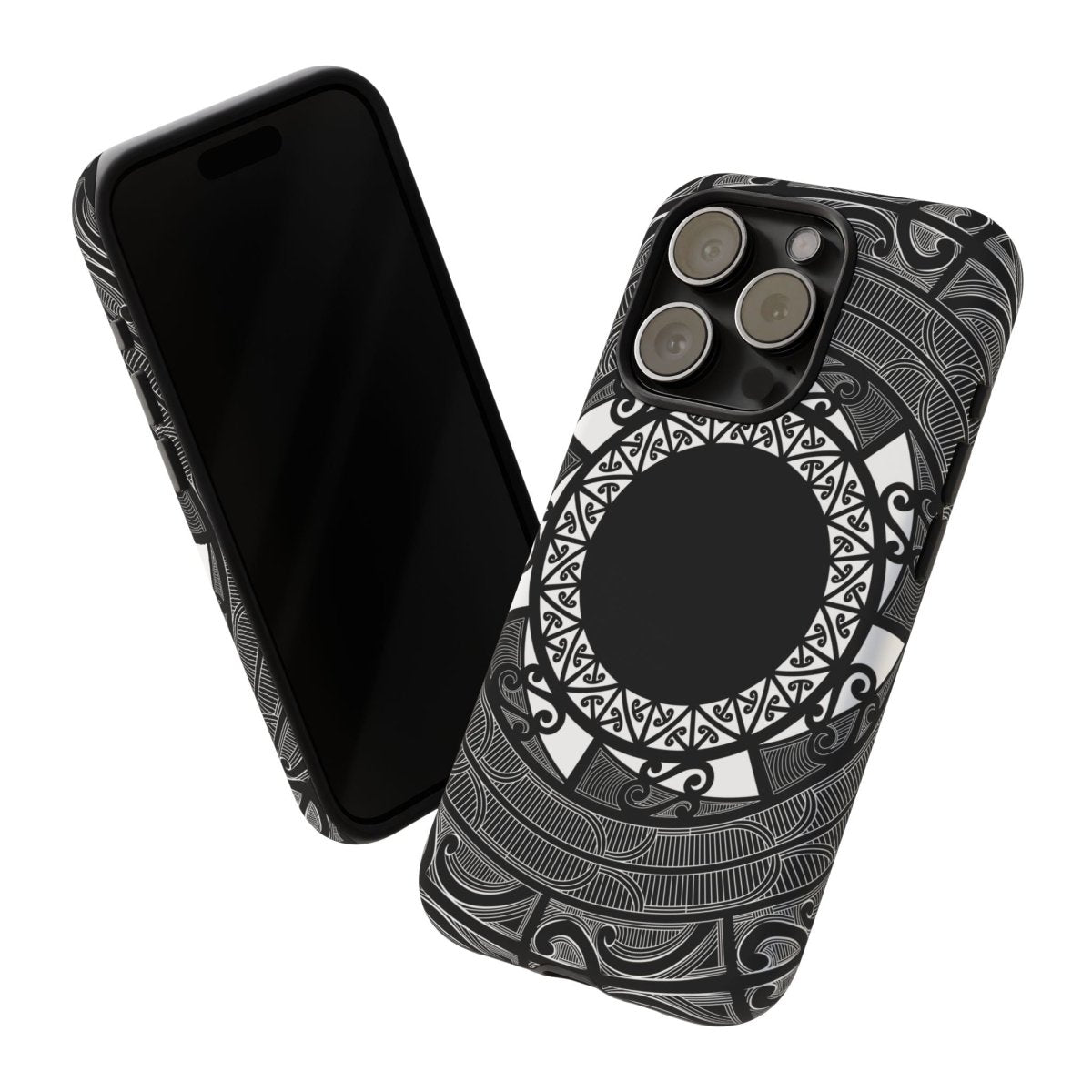 WOYC Māori tough phone case featuring traditional Samoan Koko Samoa design, protective cover for smartphones, AU/NZ/USA compatibility