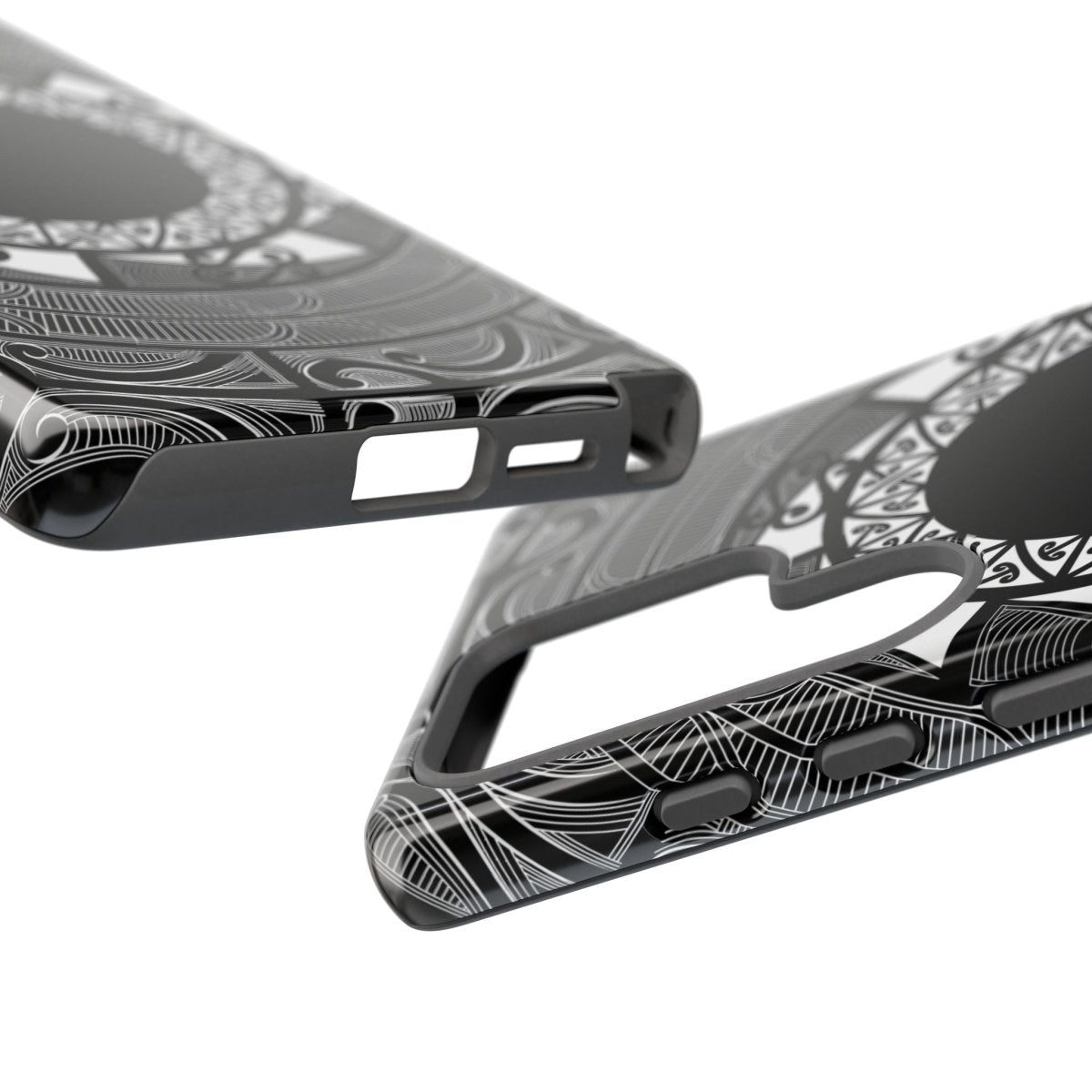 WOYC Māori tough phone case with traditional Samoan Koko design, durable protective cover for AU, NZ, and US models.