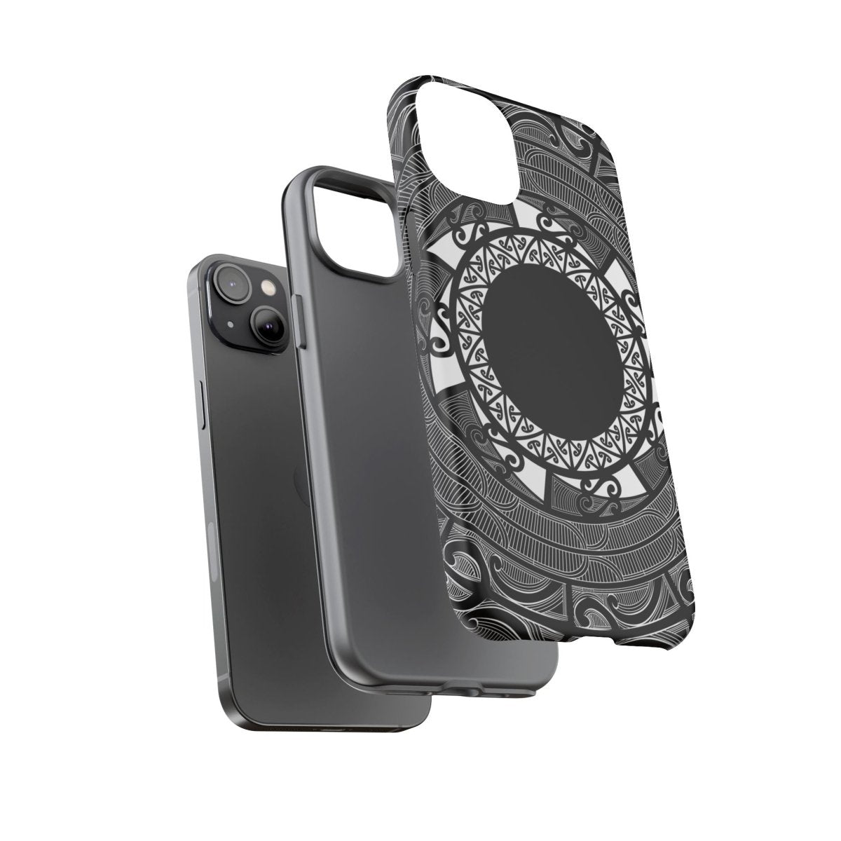 WOYC tough Māori phone case featuring traditional Koko Samoa design, suitable for AU, NZ, and USA smartphones.