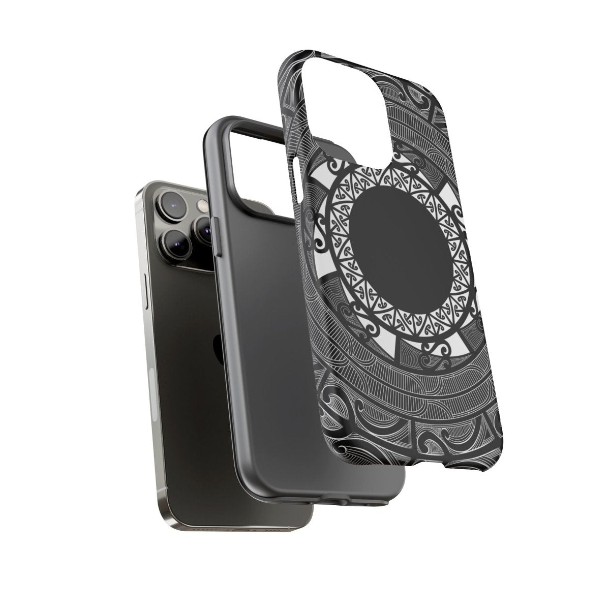 WOYC Māori tough phone case featuring traditional Māori patterns, designed for durability and protection for AU, NZ, and USA models.