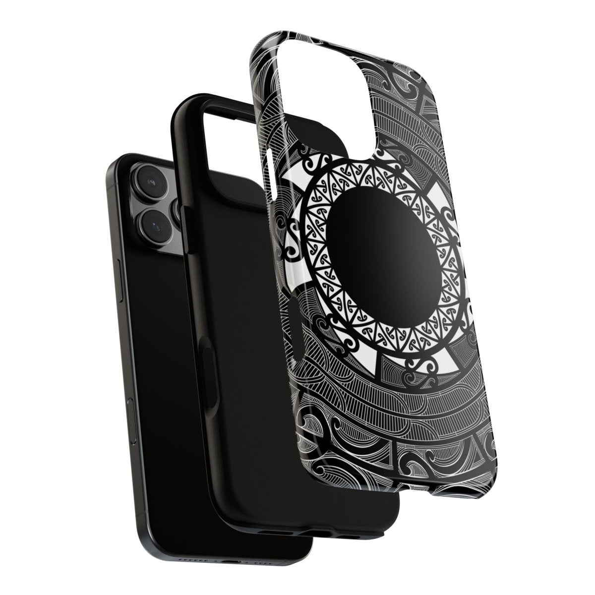 WOYC Tough Phone Case featuring Māori and Samoan designs, durable protective cover for smartphones.