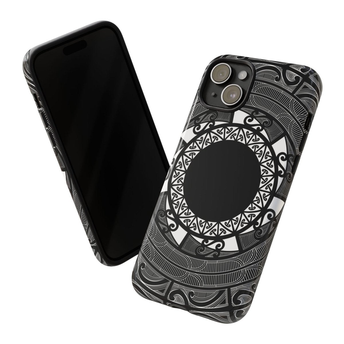 WOYC Tough Phone Case featuring Māori and Samoa Koko designs, durable protective cover for smartphones.