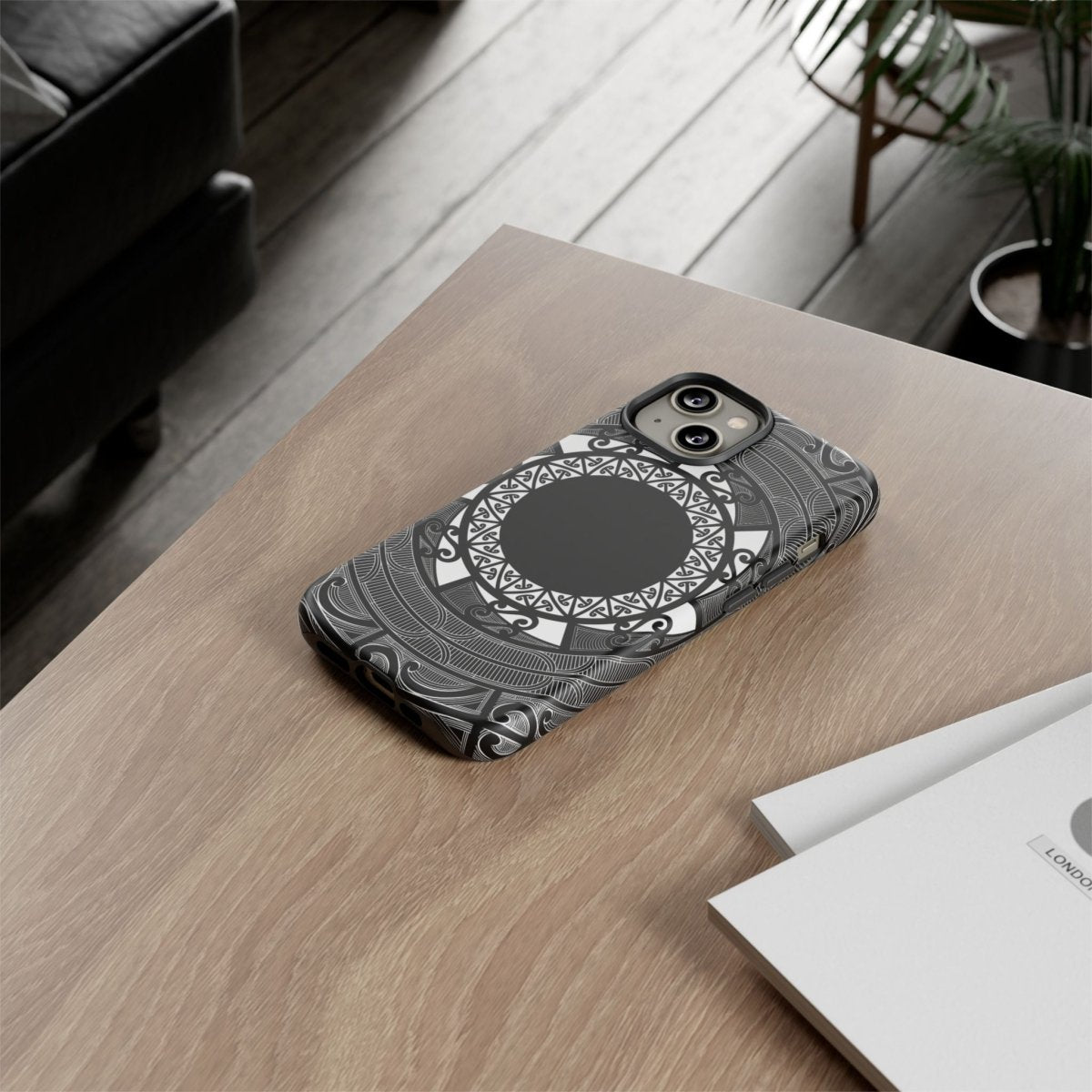 WOYC Tough Phone Case featuring Māori design with Koko Samoa motifs, compatible with AU/NZ/USA models.