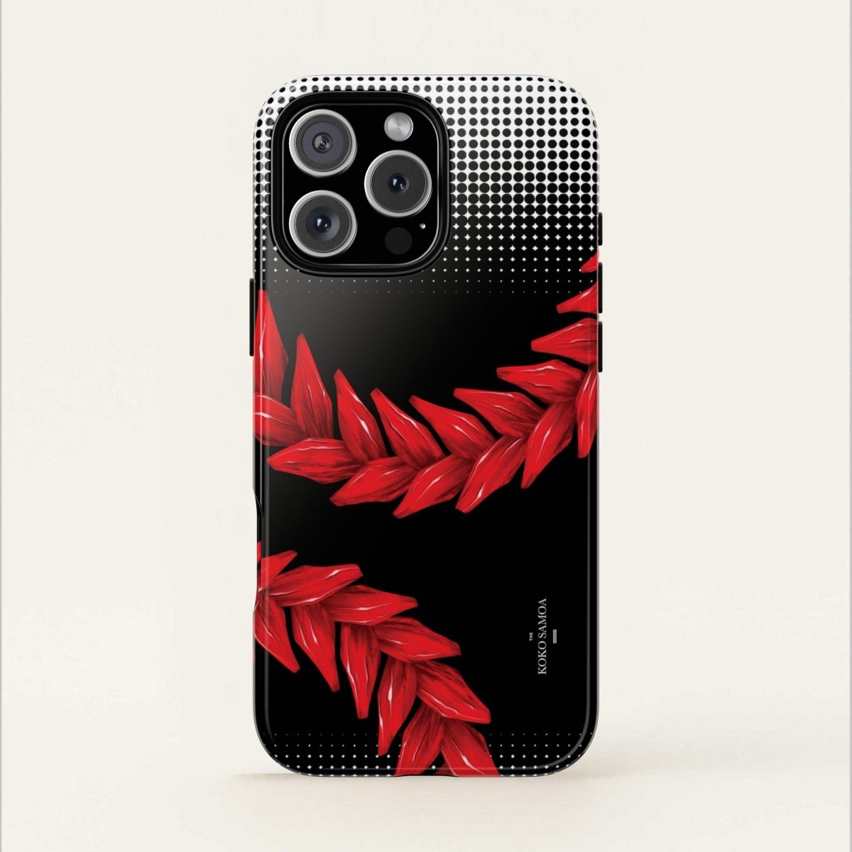 WOYC Tough Phone Case Ula Fala design for AU/NZ/USA, durable protective case with vibrant Samoan-inspired artwork.