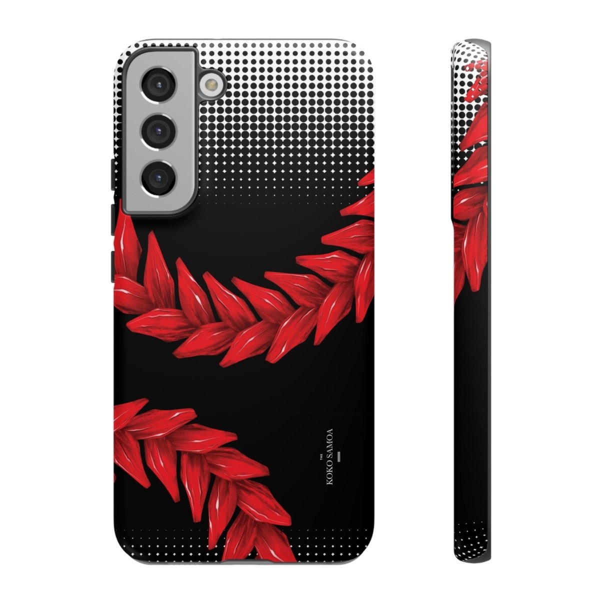 WOYC Tough Phone Case Ula Fala design for AU/NZ/USA, durable protective cover with vibrant Samoa-inspired artwork.