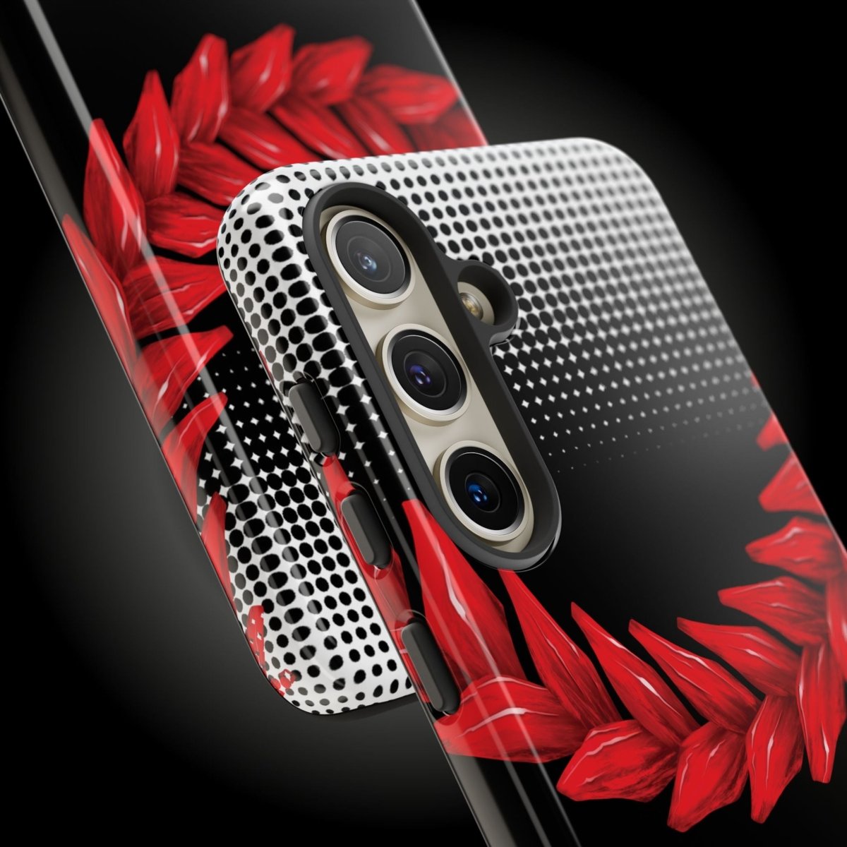 WOYC Tough Phone Case Ula Fala for AU/NZ/USA, durable protective cover with vibrant Samoa-inspired design, fits smartphones securely.