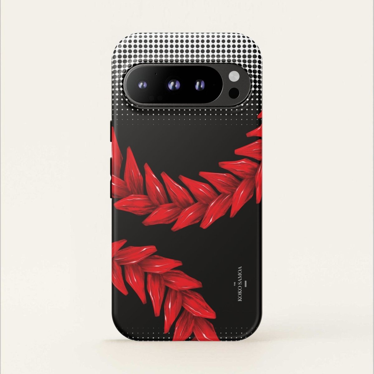WOYC Tough Phone Case Ula Fala for AU/NZ/USA with Polynesian design, rugged protection for smartphones.