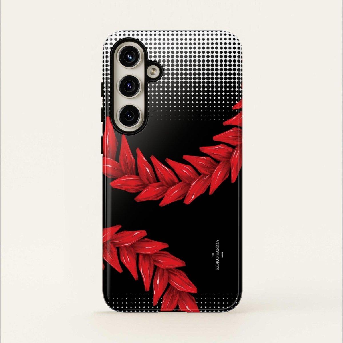 WOYC Tough Phone Case Ula Fala design for AU/NZ/USA, durable protective case with tropical print on smartphone.