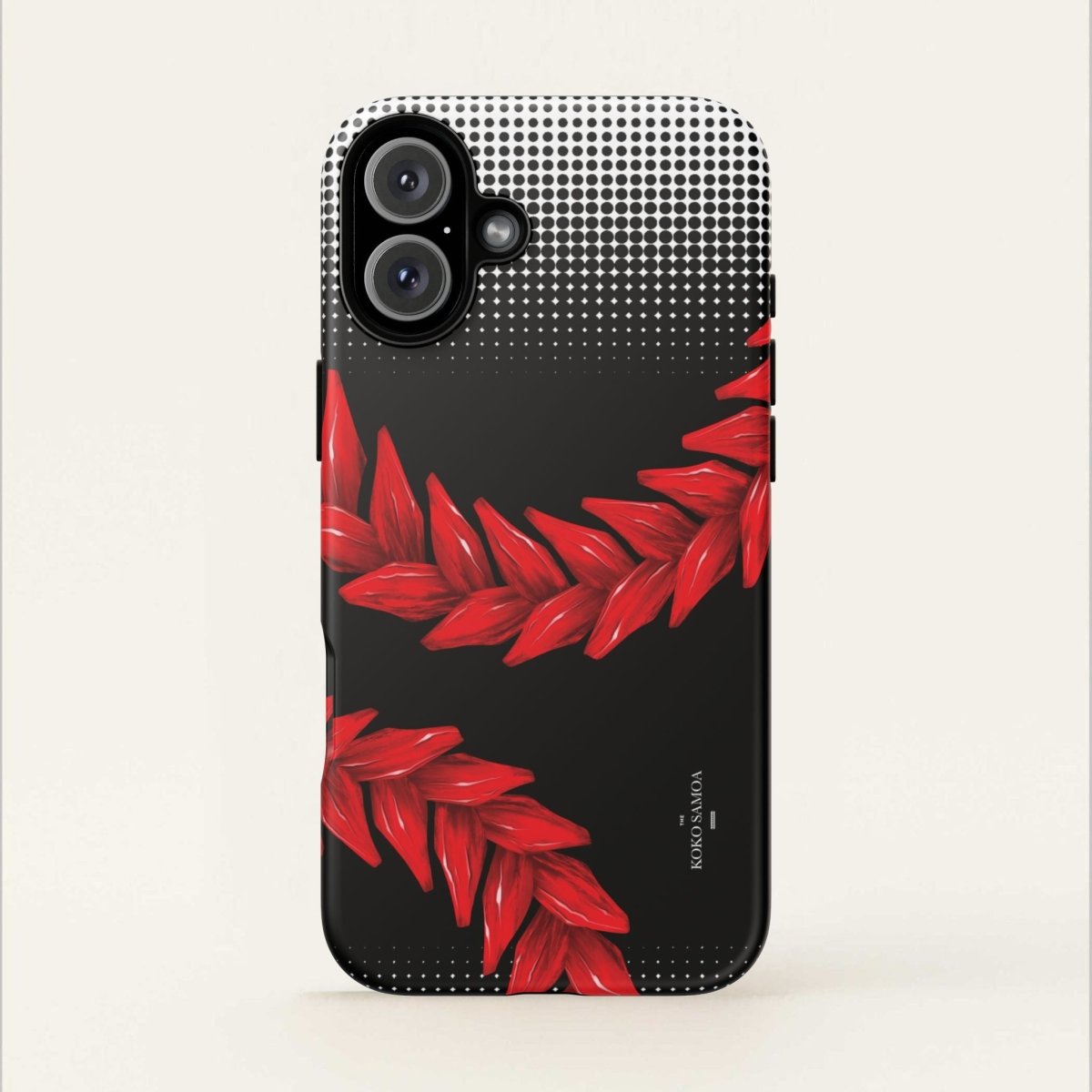 WOYC Tough Phone Case Ula Fala design for AU/NZ/USA, durable protective cover with vibrant Samoan motifs.