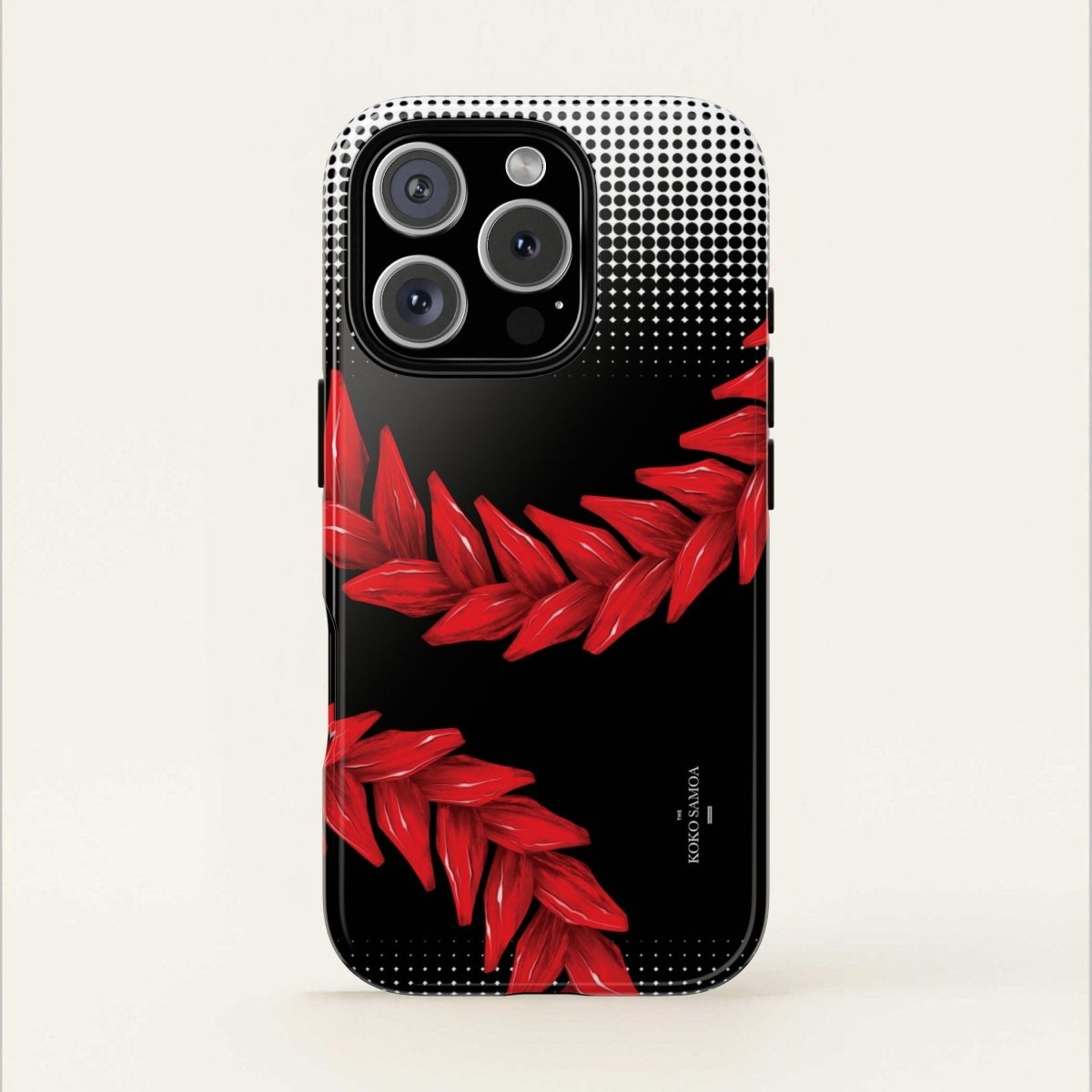 WOYC Tough Phone Case Ula Fala design for AU/NZ/USA, durable phone protection with vibrant Samoan-inspired artwork.