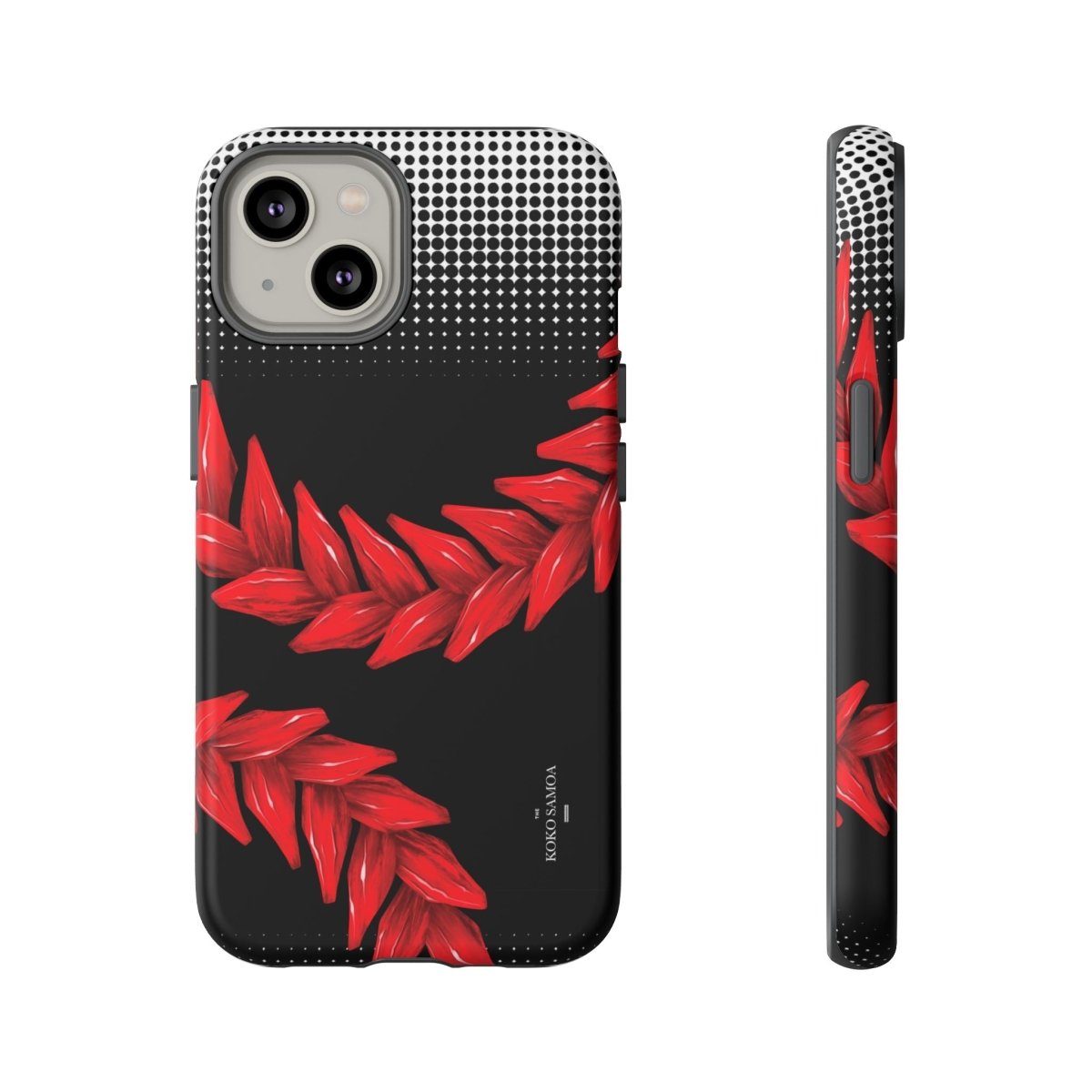 WOYC Tough Phone Case Ula Fala design for AU/NZ/USA, durable protective cover with vibrant Polynesian-inspired pattern.