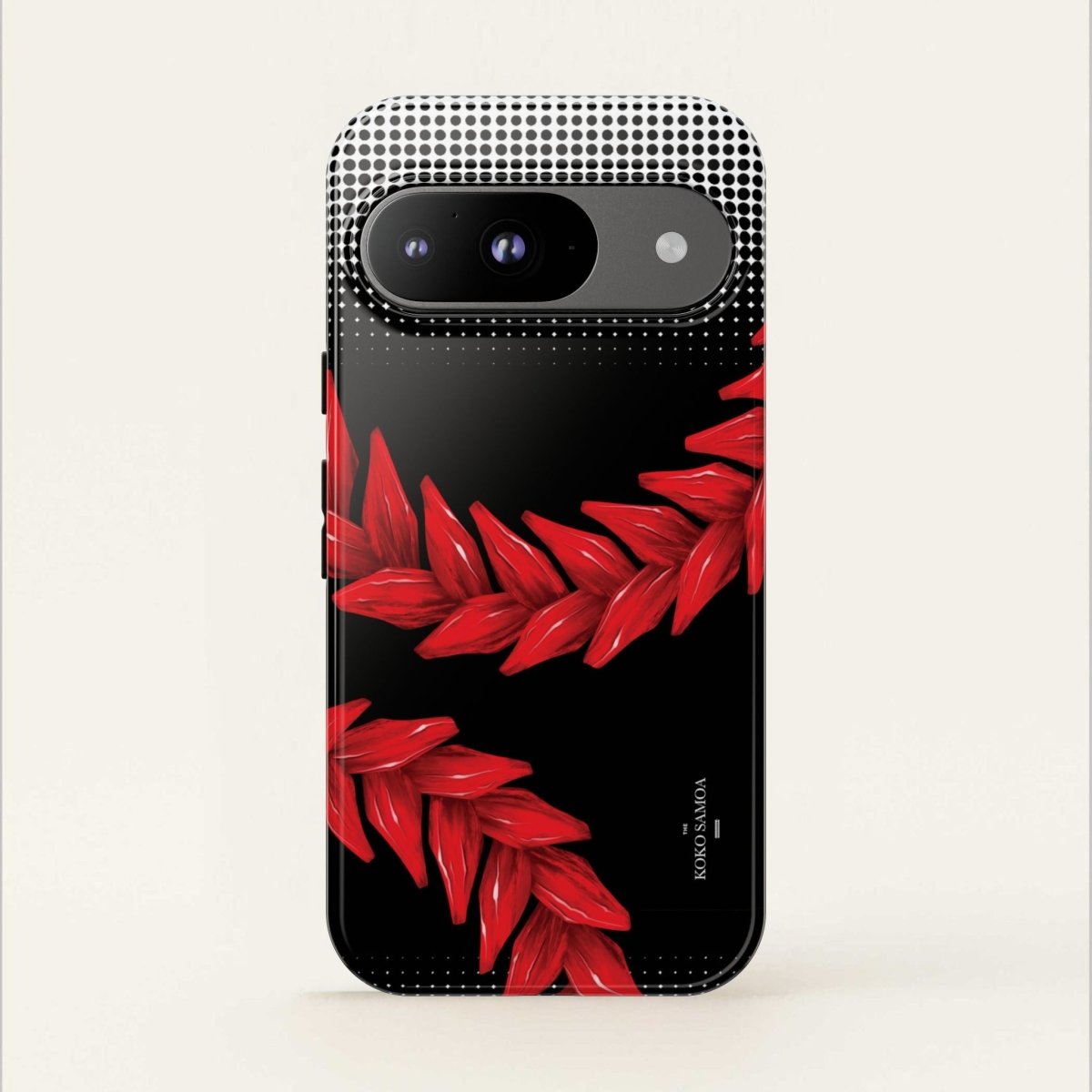 WOYC Tough Phone Case Ula Fala design for AU/NZ/USA, durable protective cover for smartphones with colorful Samoan motifs.