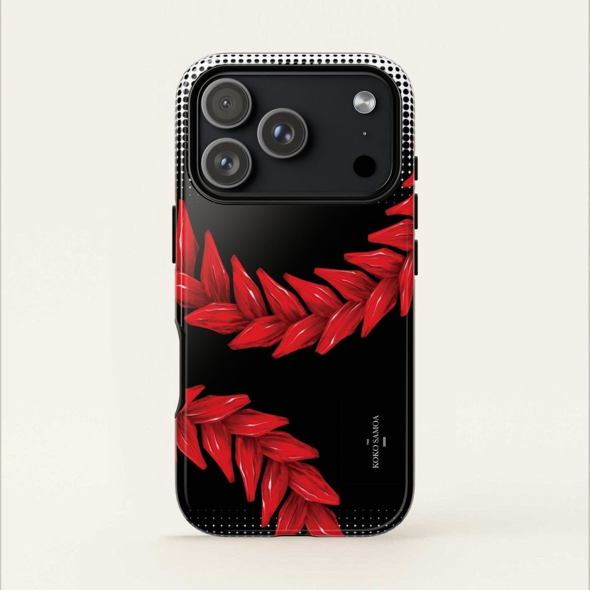 WOYC Tough Phone Case Ula Fala design for AU/NZ/USA, featuring vibrant Polynesian-inspired artwork on durable phone protection.