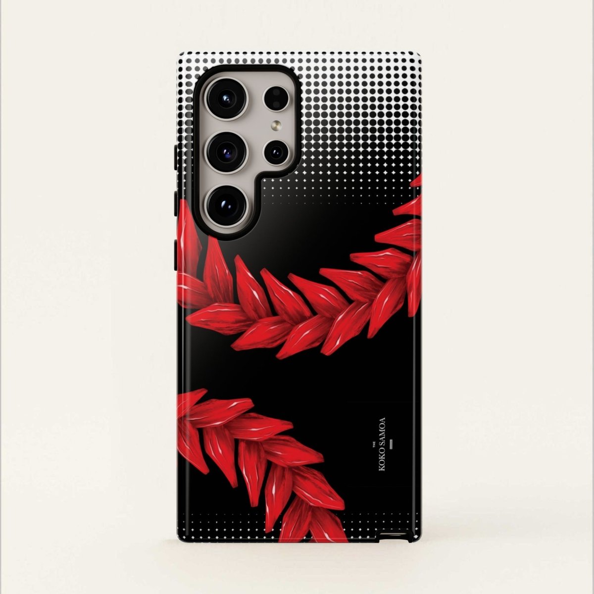 WOYC Tough Phone Case Ula Fala design for AU/NZ/USA, durable protective cover with vibrant Samoa-inspired artwork.