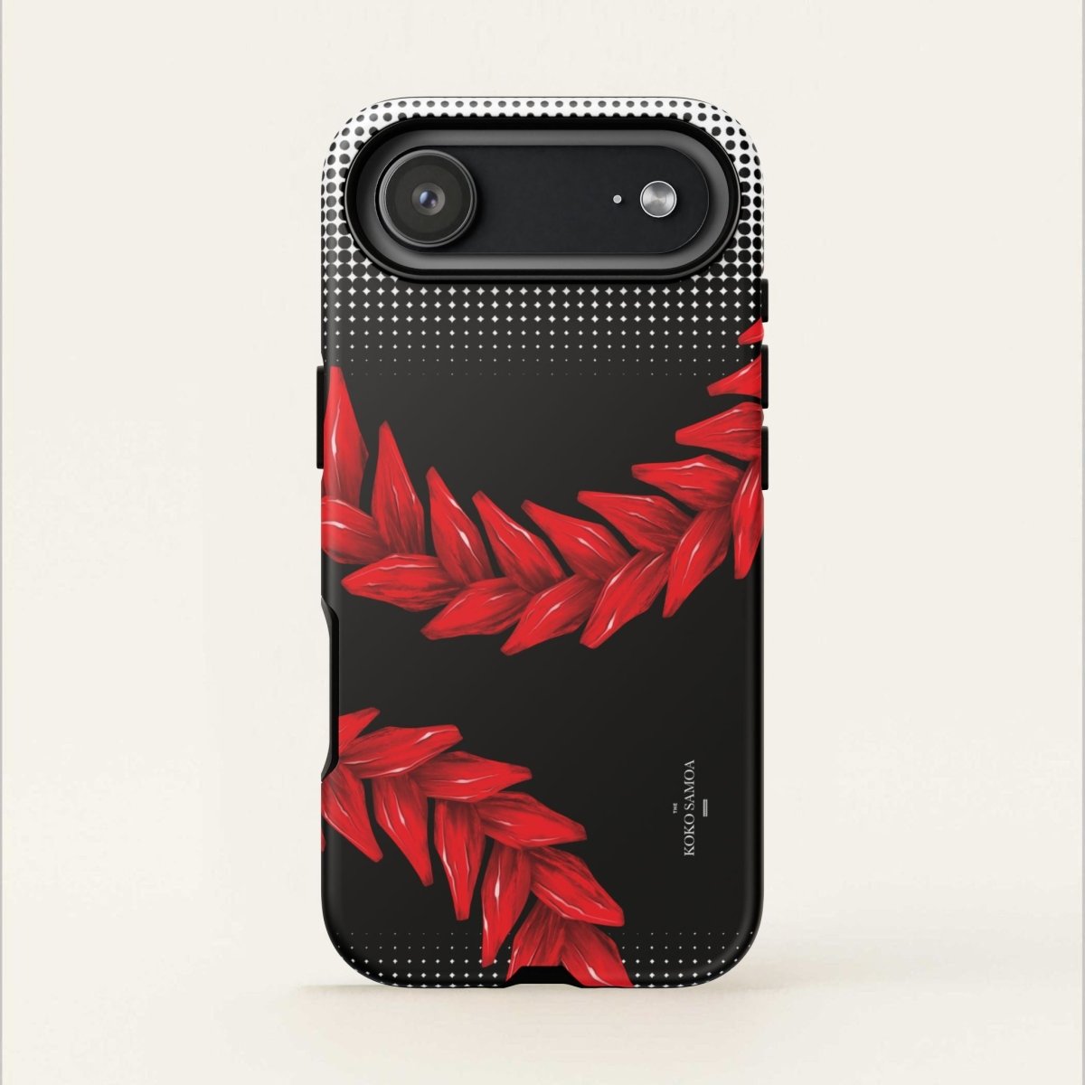 WOYC Tough Phone Case Ula Fala design for AU/NZ/USA, durable protective cover with vibrant Samoan-inspired artwork.