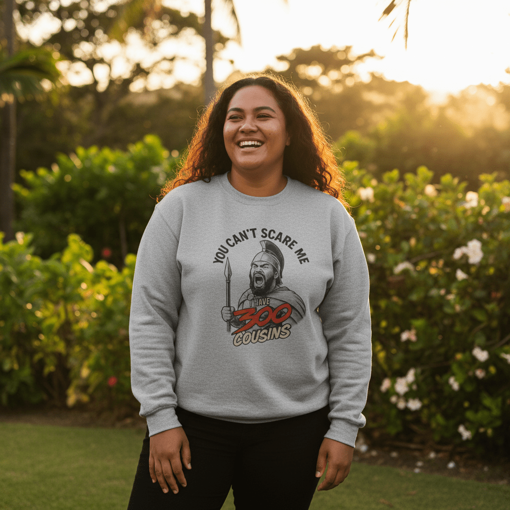 Unisex heavy sweatshirt by Monster Digital featuring a personalized design for 300 Cousins, USA, in a comfortable, casual style.