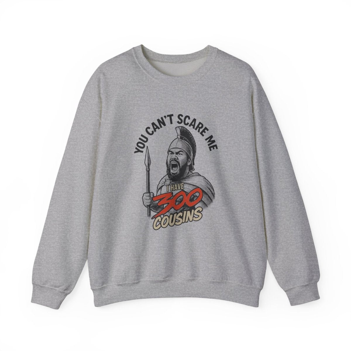 Unisex heavy sweatshirt by The Print Bar featuring a personalized 300 Cousins design in AU/NZ style.