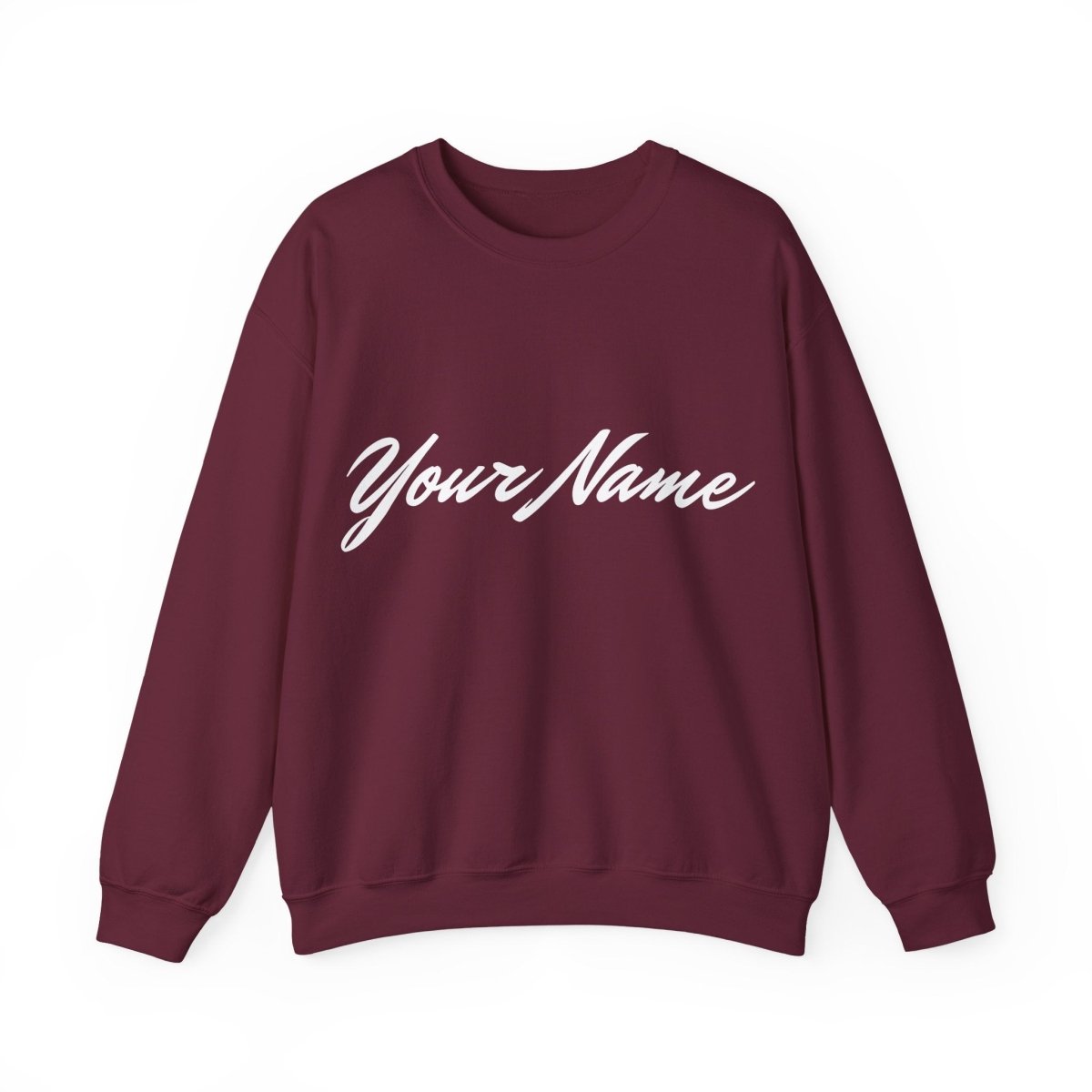 Unisex heavy sweatshirt featuring personalized design, casual fit, and comfortable fabric in neutral color.