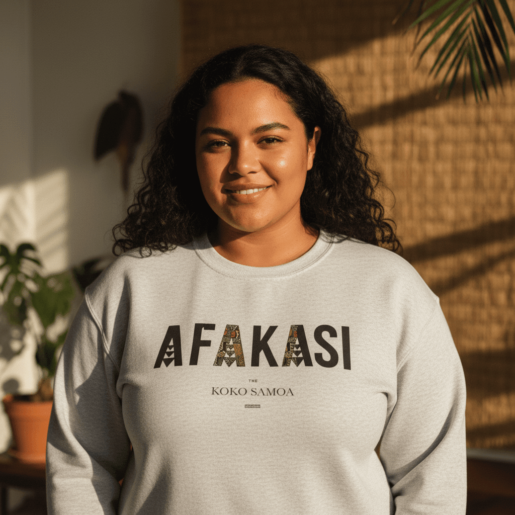 Unisex Heavy Sweatshirt - Afakasi - AU/NZ/USA - The Koko Samoa