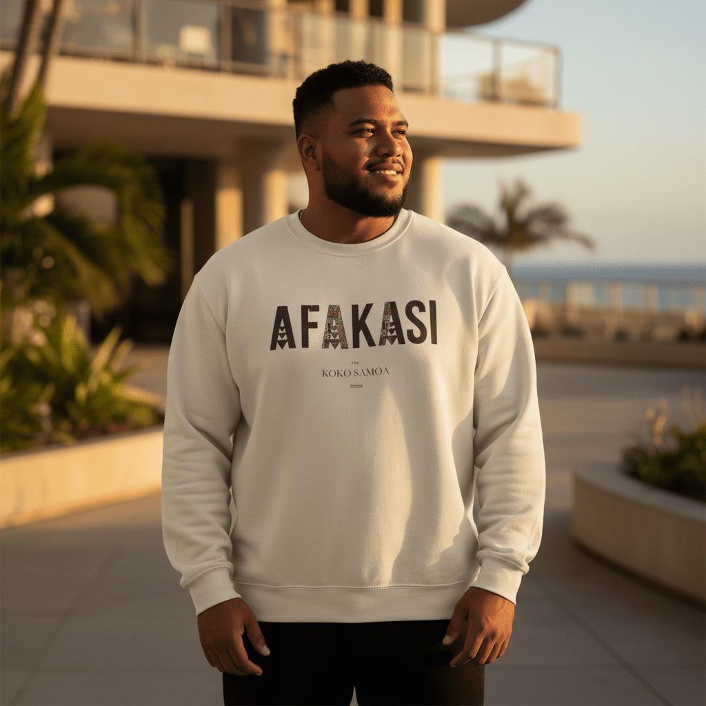 Unisex Heavy Sweatshirt - Afakasi - AU/NZ/USA - The Koko Samoa