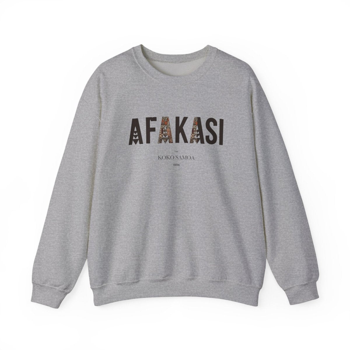 Unisex heavy sweatshirt featuring Afakasi design, casual fit, and personalized style in AU/NZ.