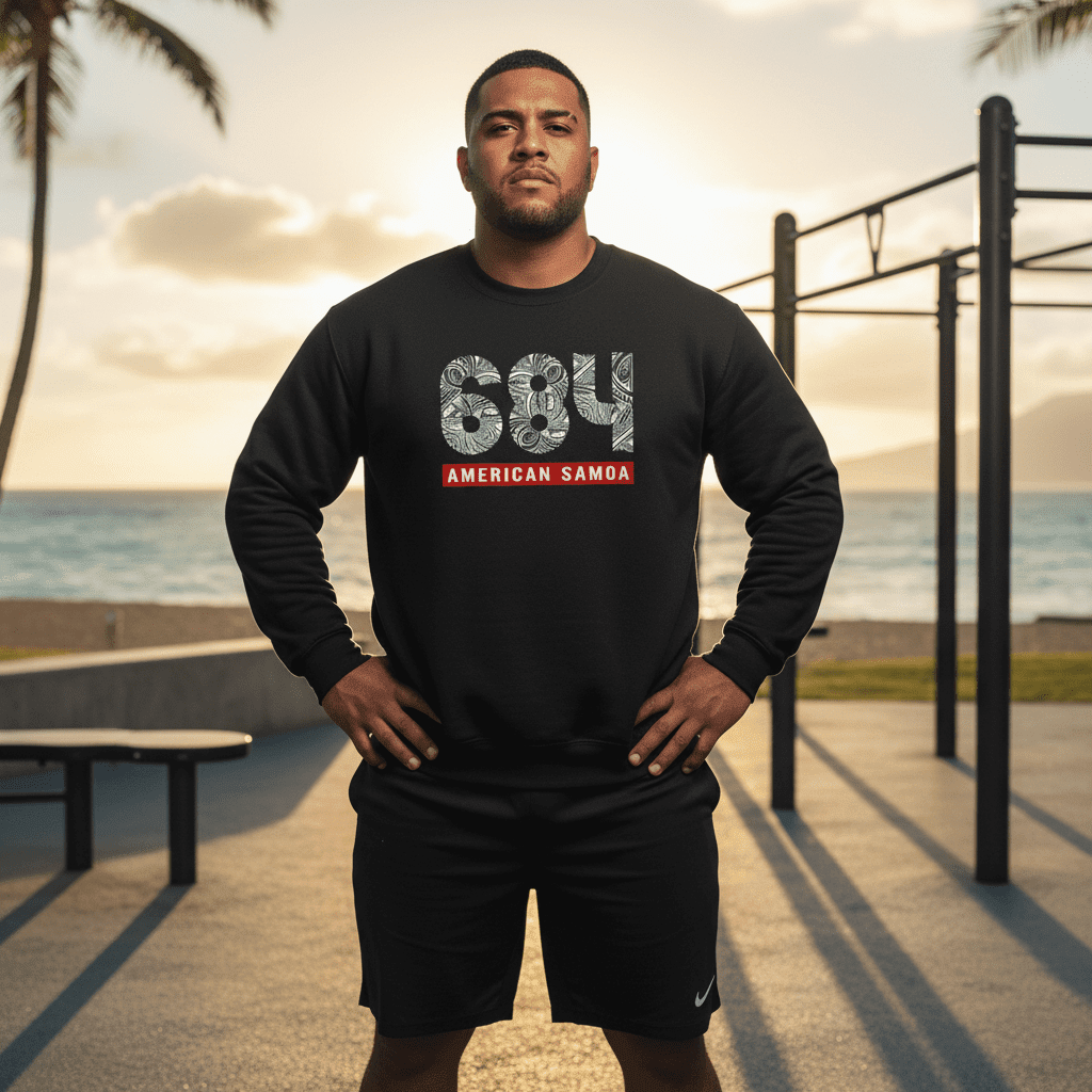 Unisex Heavy Sweatshirt - American Samoa 684 - AU/NZ/USA - The Koko Samoa