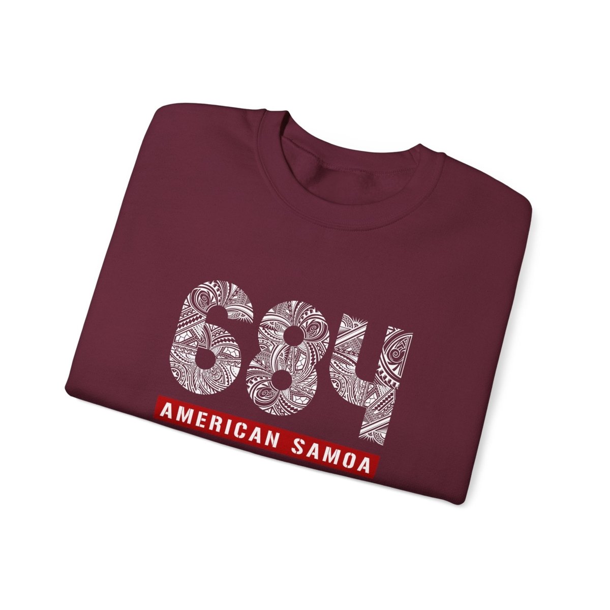 Unisex heavy sweatshirt featuring American Samoa, showcasing bold print on a comfortable sweatshirt.
