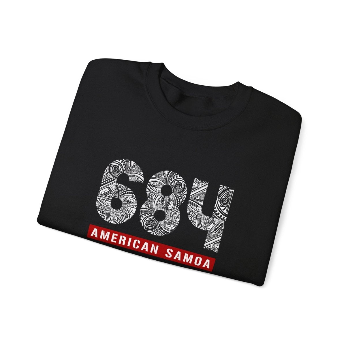 Unisex heavy sweatshirt featuring American Samoa, with personalized AU/NZ branding and tropical pattern.