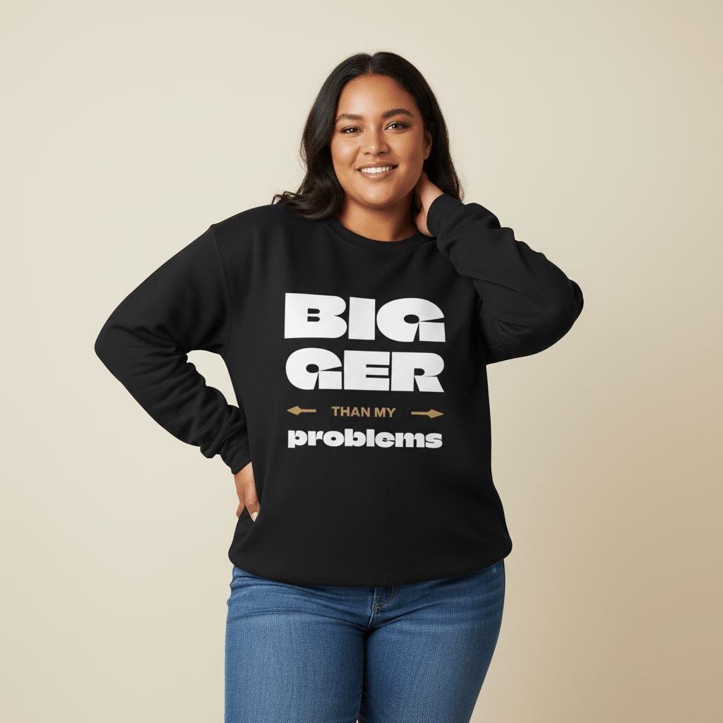 Unisex Heavy Sweatshirt - Bigger Than Problems - AU/NZ/USA - The Koko Samoa