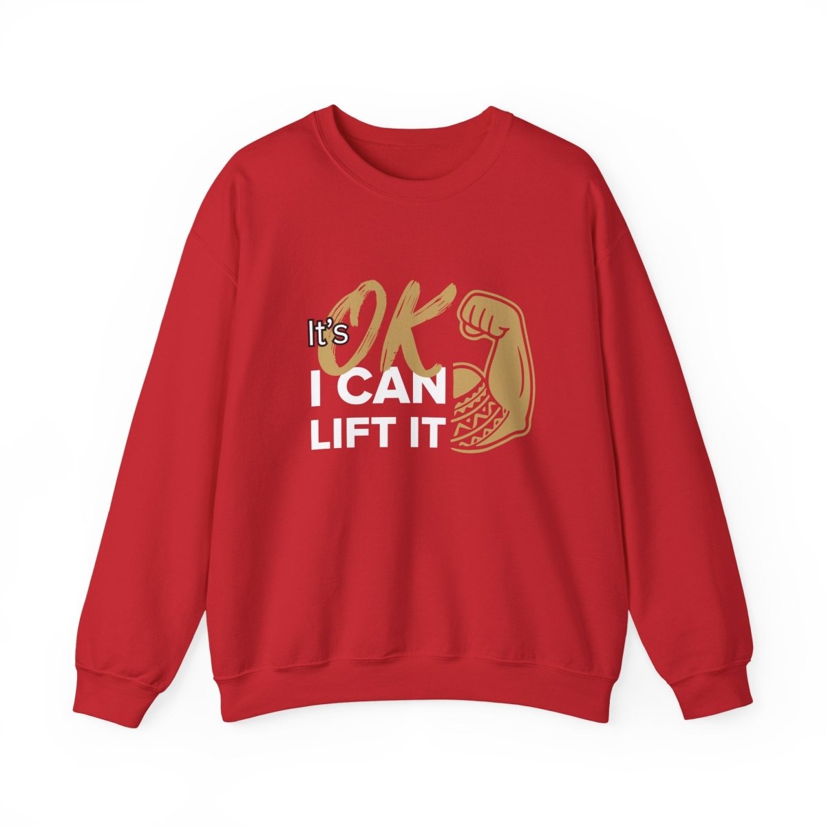 Unisex heavy sweatshirt with "I Can Lift It" print, featuring a personalized design in AU/NZ style.