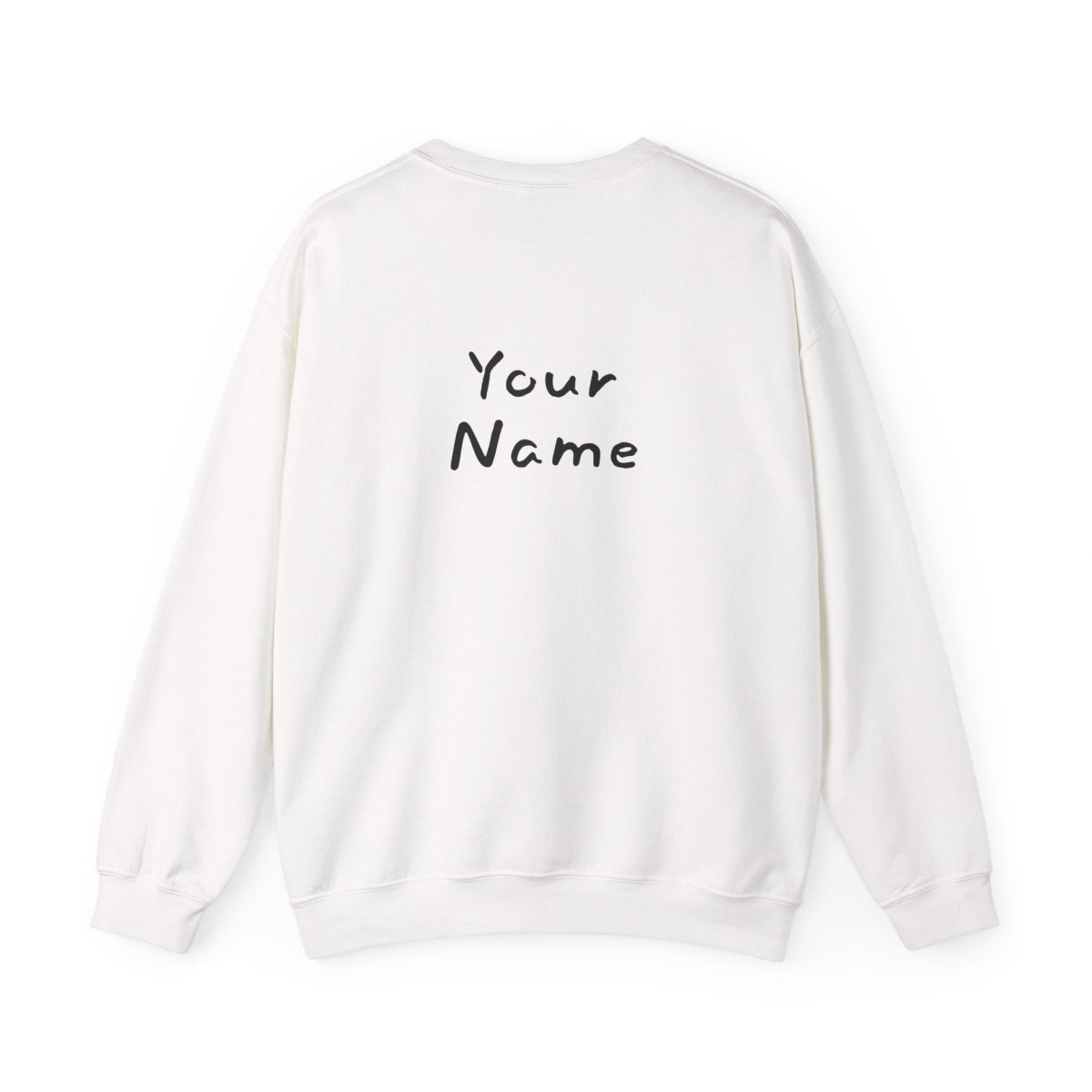 Unisex heavy sweatshirt with K=FC² logo, showcasing a comfortable, personalized design in black fabric.