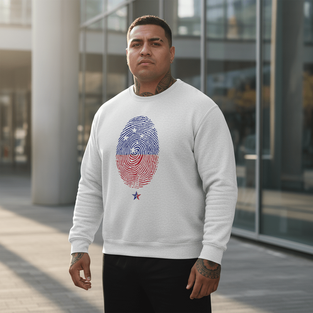 Unisex heavy sweatshirt with personalized "My Identity" design by The Print Bar, featuring bold text and casual fit.