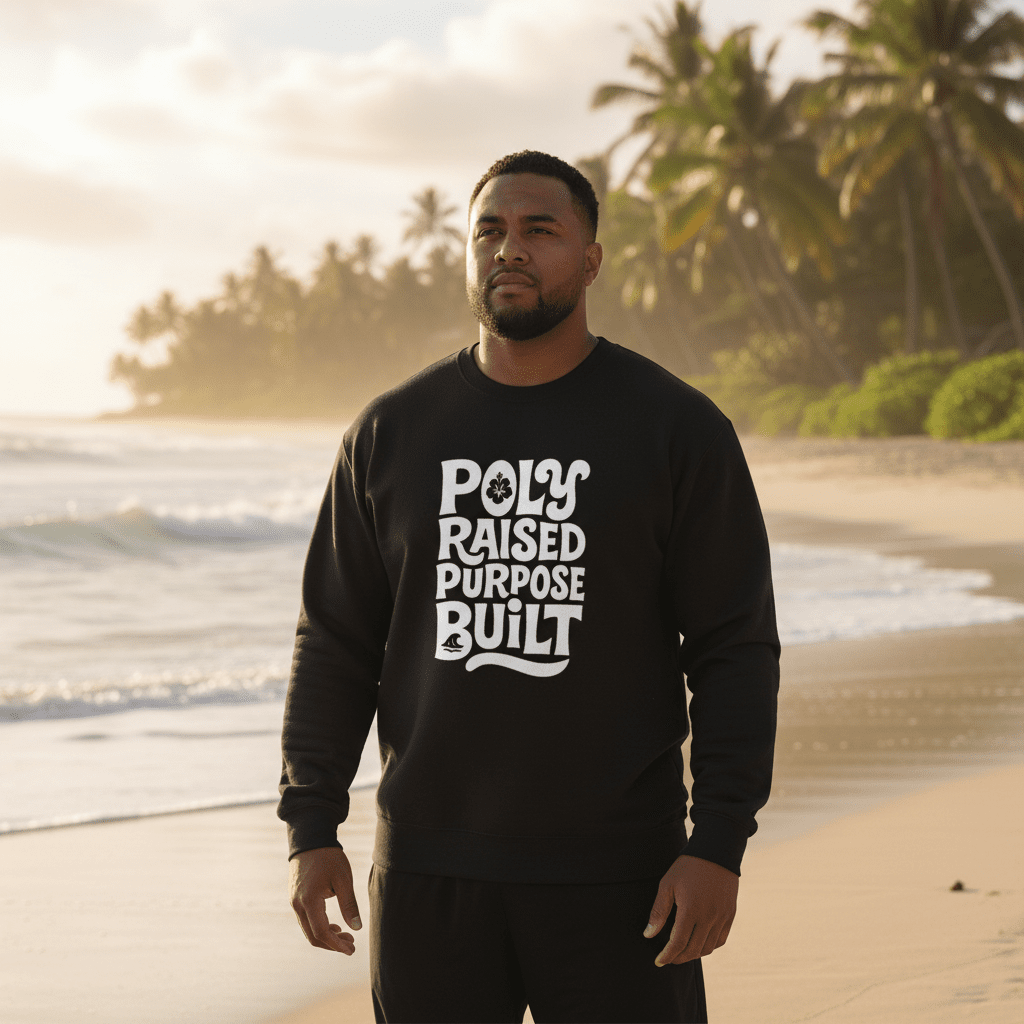 Unisex Heavy Sweatshirt - Poly Raised - AU/NZ/USA - The Koko Samoa