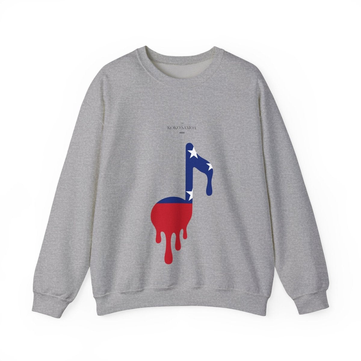 Unisex heavy sweatshirt with Samoan note, featuring a personalized style in dark fabric.