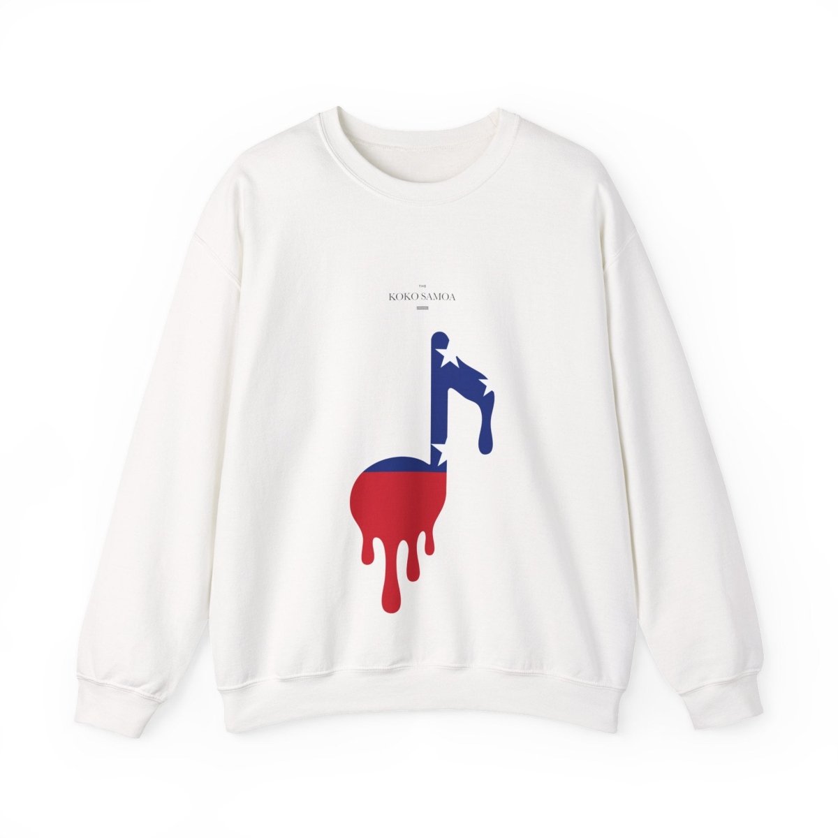 Unisex heavy sweatshirt featuring Samoan note design, personalized style,. Comfortable, casual wear.