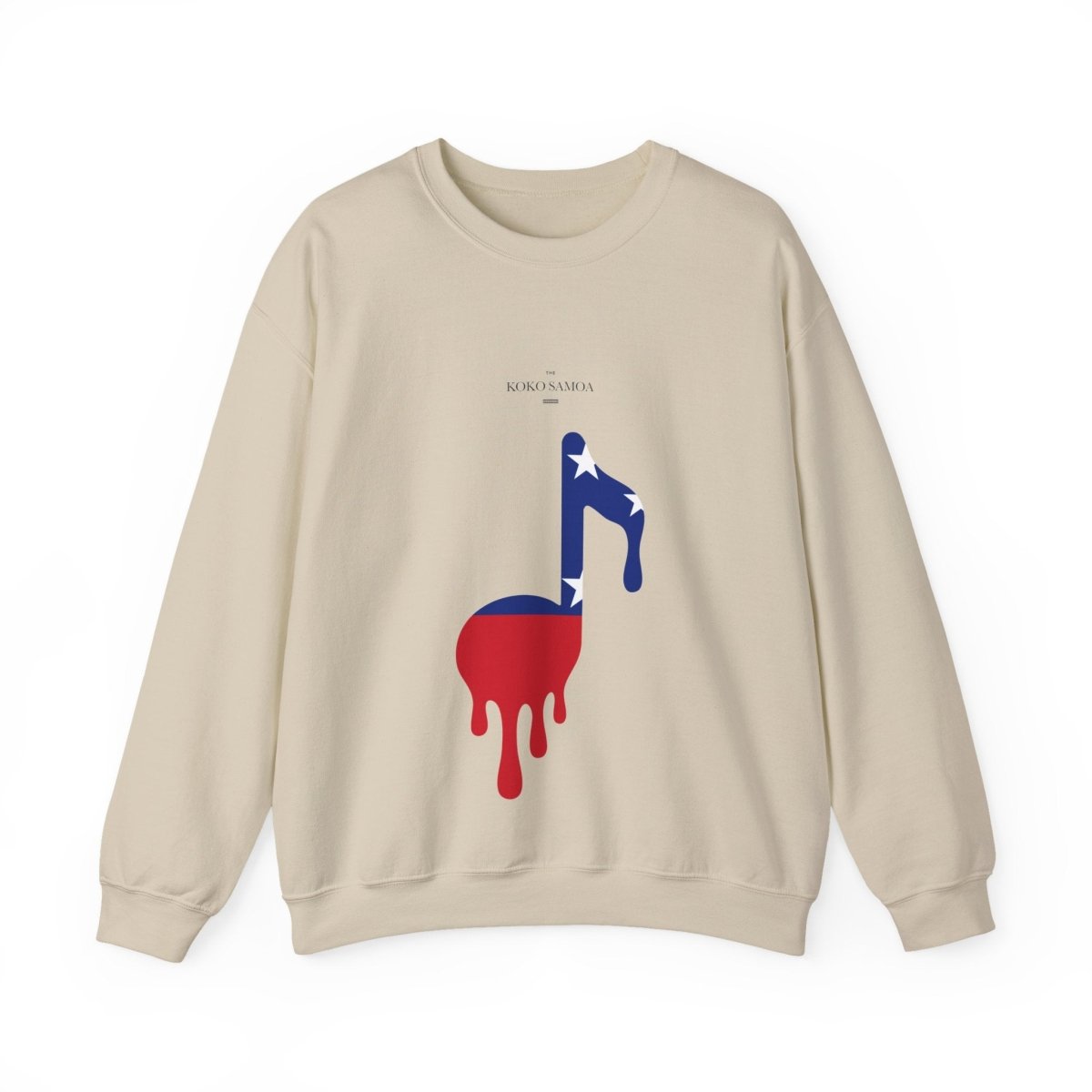Unisex heavy sweatshirt featuring a Samoan note design, in a comfortable fit and casual style.