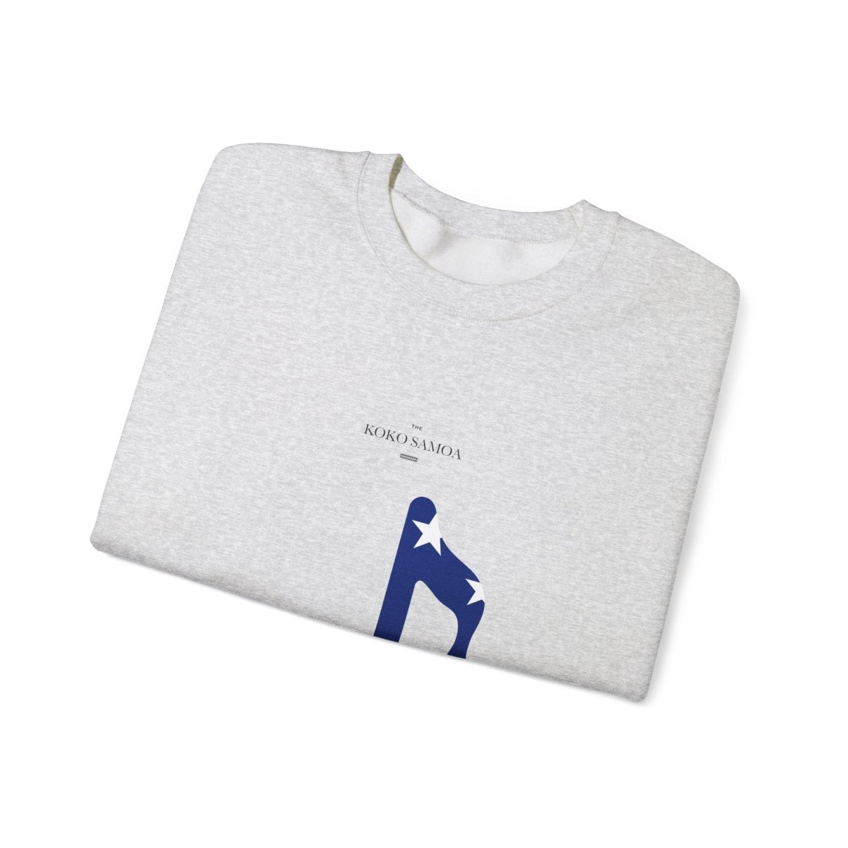 Unisex heavy sweatshirt with Samoan note design, featuring bold print, in a comfortable fit.