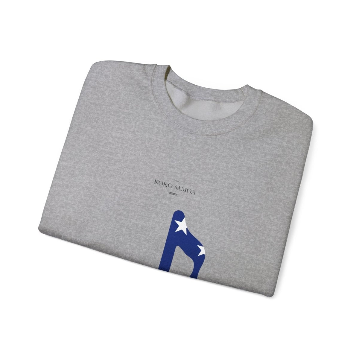 Unisex heavy sweatshirt with Samoan note, featuring personalized Australian and New Zealand cultural motifs.