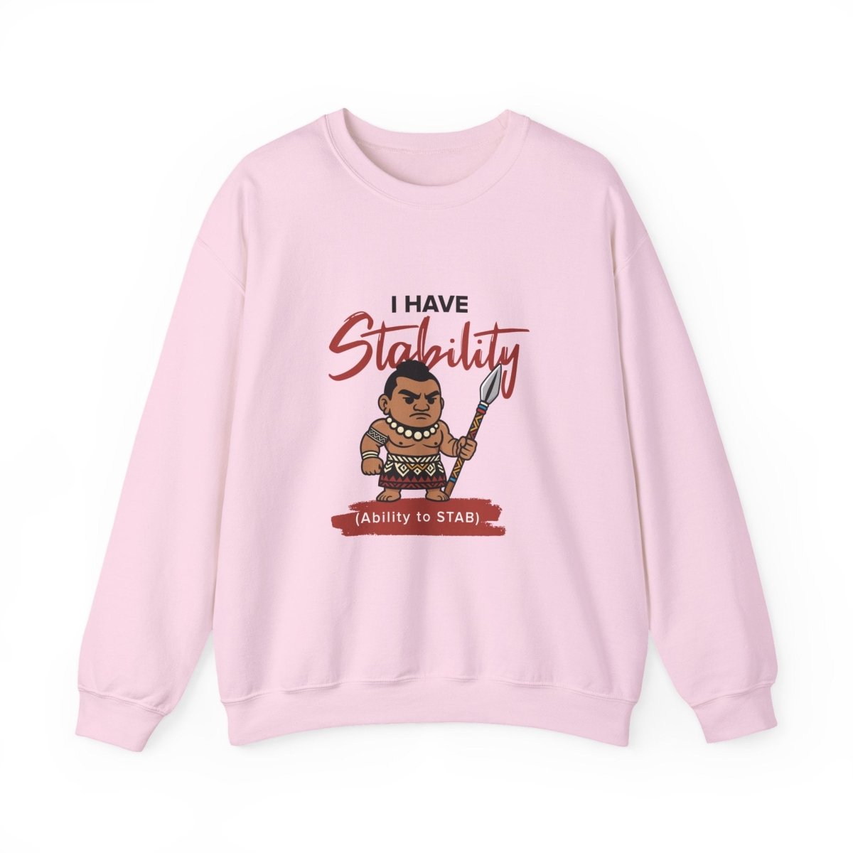Unisex Heavy Sweatshirt with Stability design, featuring a comfortable fit and personalized print, ideal for casual wear.
