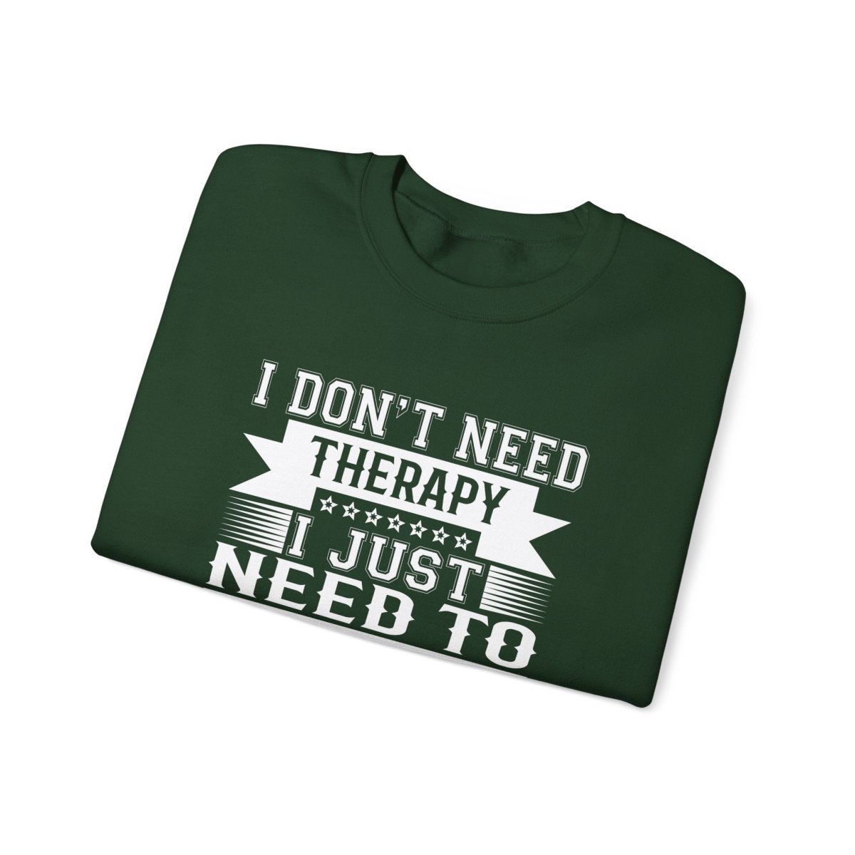 Unisex heavy sweatshirt featuring personalized Therapy design, casual unisex style in neutral fabric.