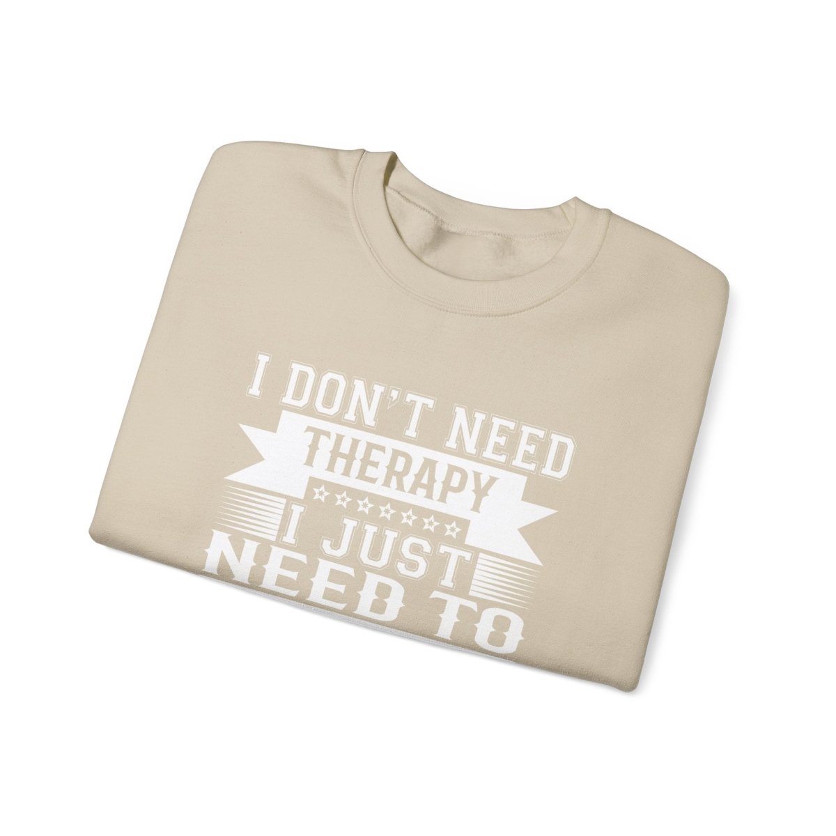 Unisex heavy sweatshirt with personalized therapy design, featuring a comfortable fit and casual style.