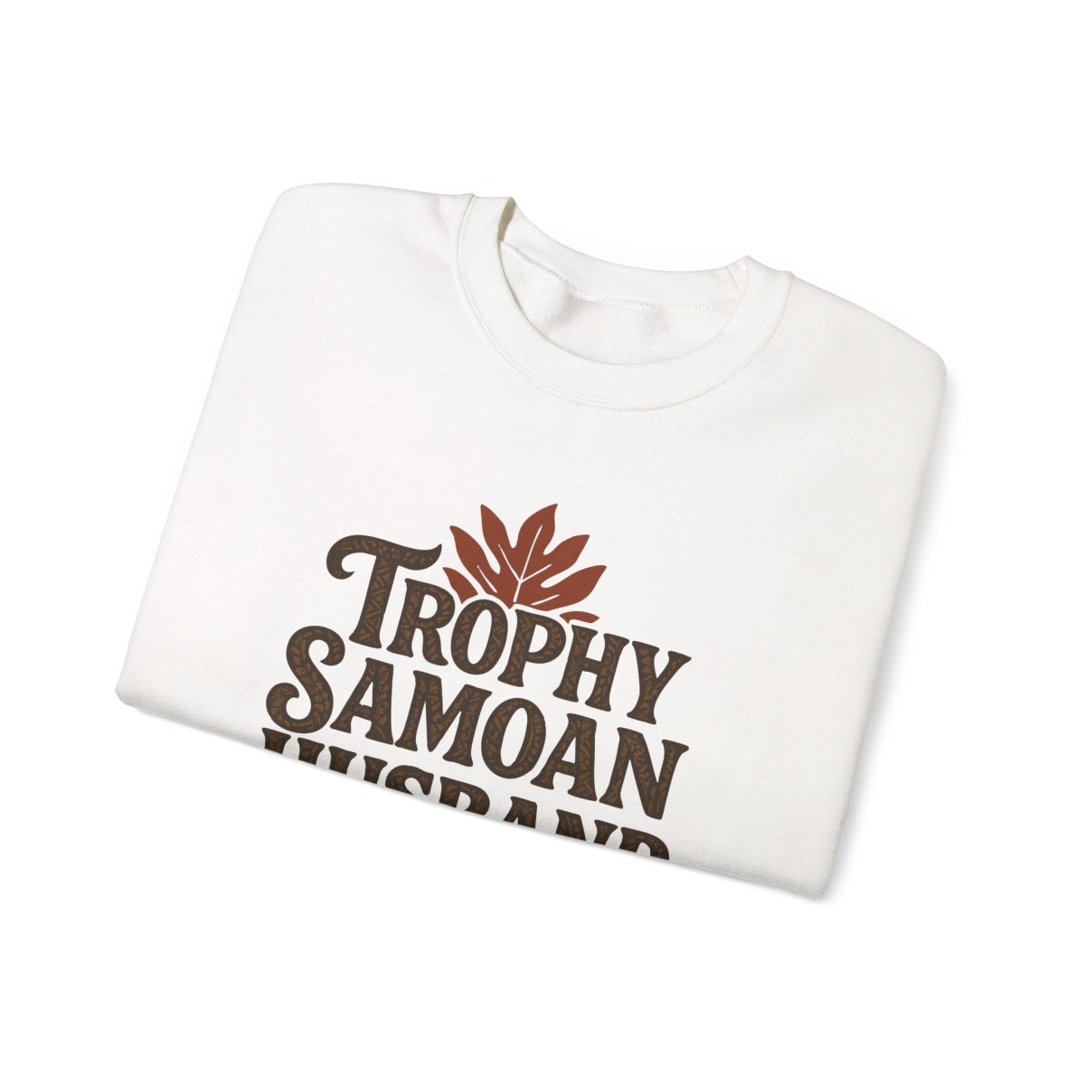 Unisex heavy sweatshirt featuring personalized Trophy Samoan Husband design by The Print Bar, suitable for AU/NZ.