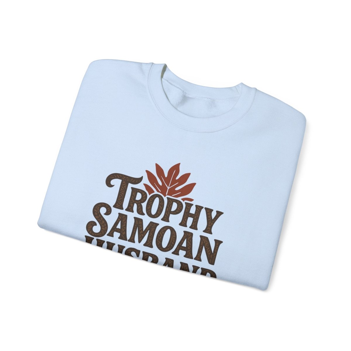 Unisex heavy sweatshirt featuring a personalized Trophy Samoan Husband design from The Print Bar, in a comfortable, casual style.
