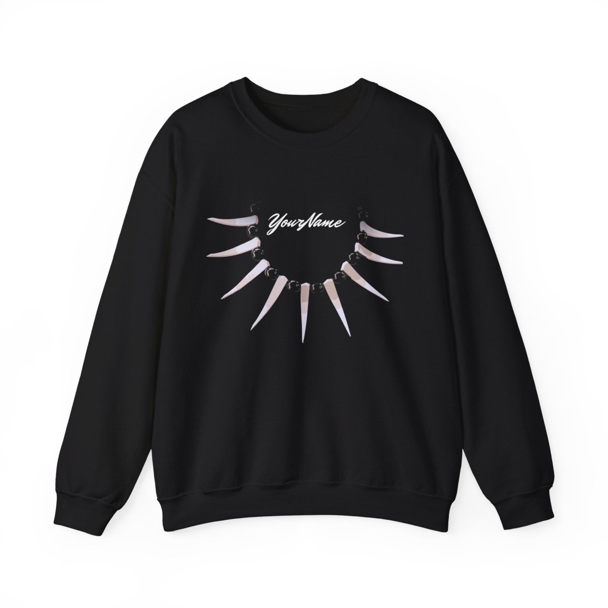 Unisex Heavy Sweatshirt by Ula Nifo featuring personalized design, in neutral tones, casual wear.