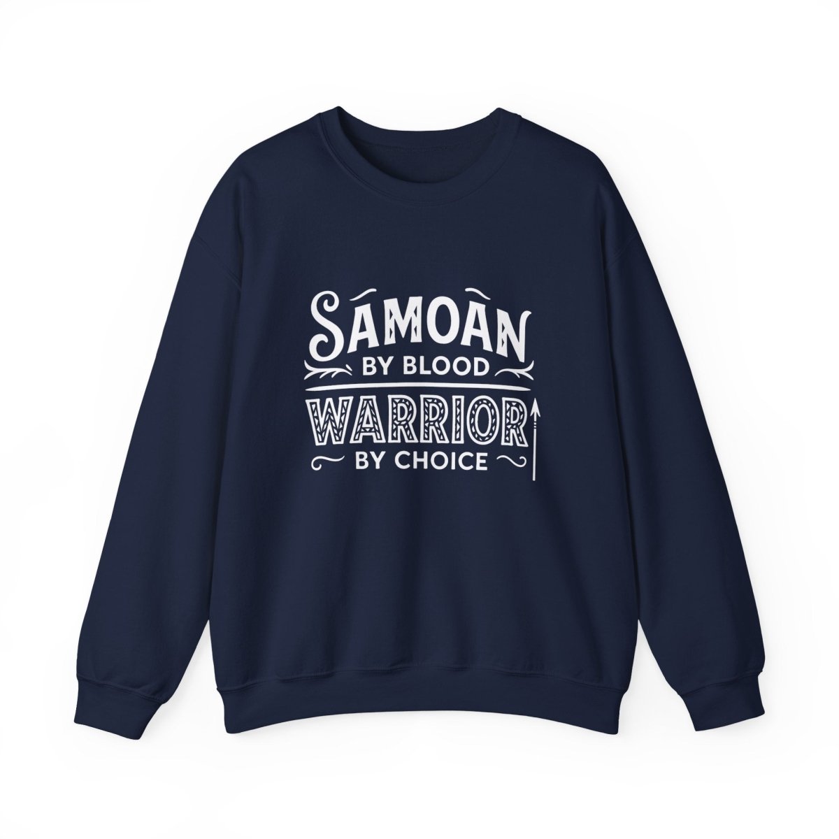 Unisex heavy sweatshirt with Warrior by Choice design, featuring bold print on a comfortable fabric.