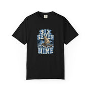 679 Fiji print on the front of a black unisex tee