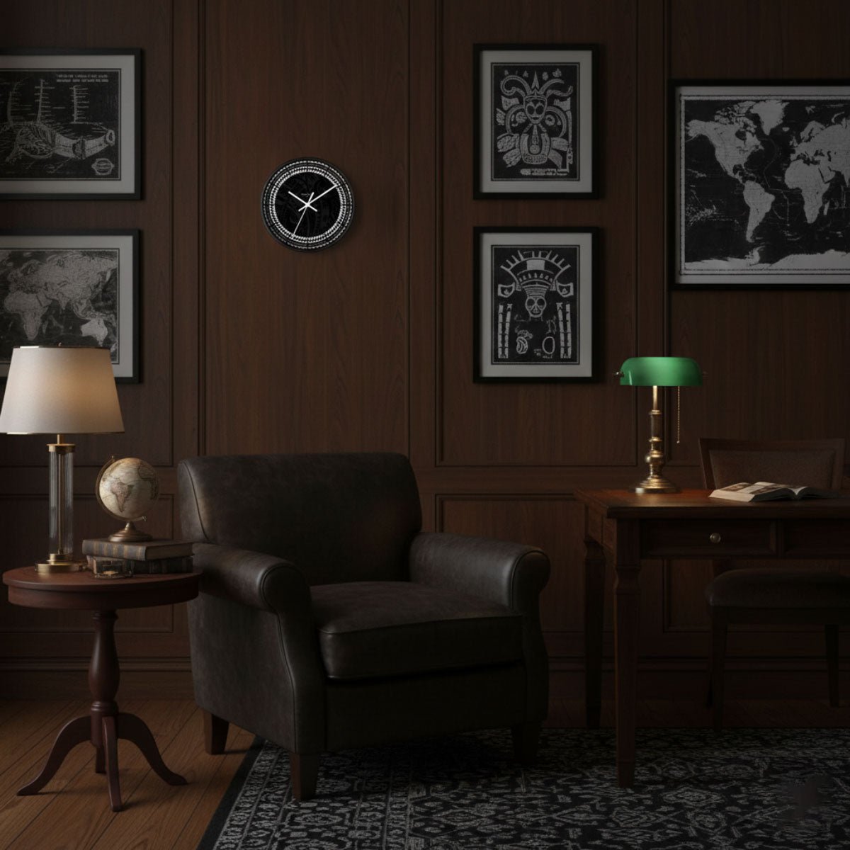 Wall Clock 10"/25cm - Warrior - AU/NZ/USA - The Koko Samoa