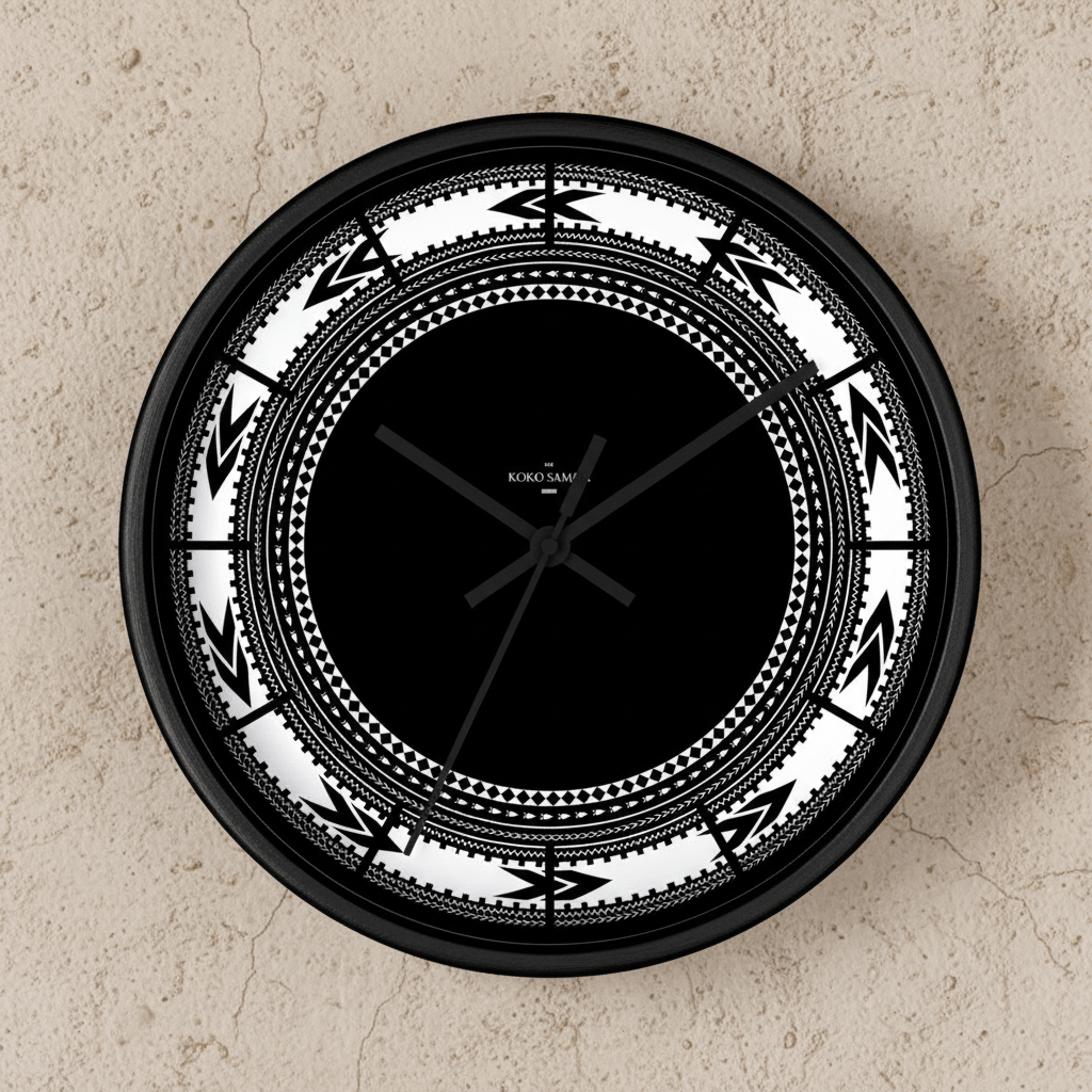 Wall Clock 10"/25cm - White Pea - AU/NZ/USA - The Koko Samoa