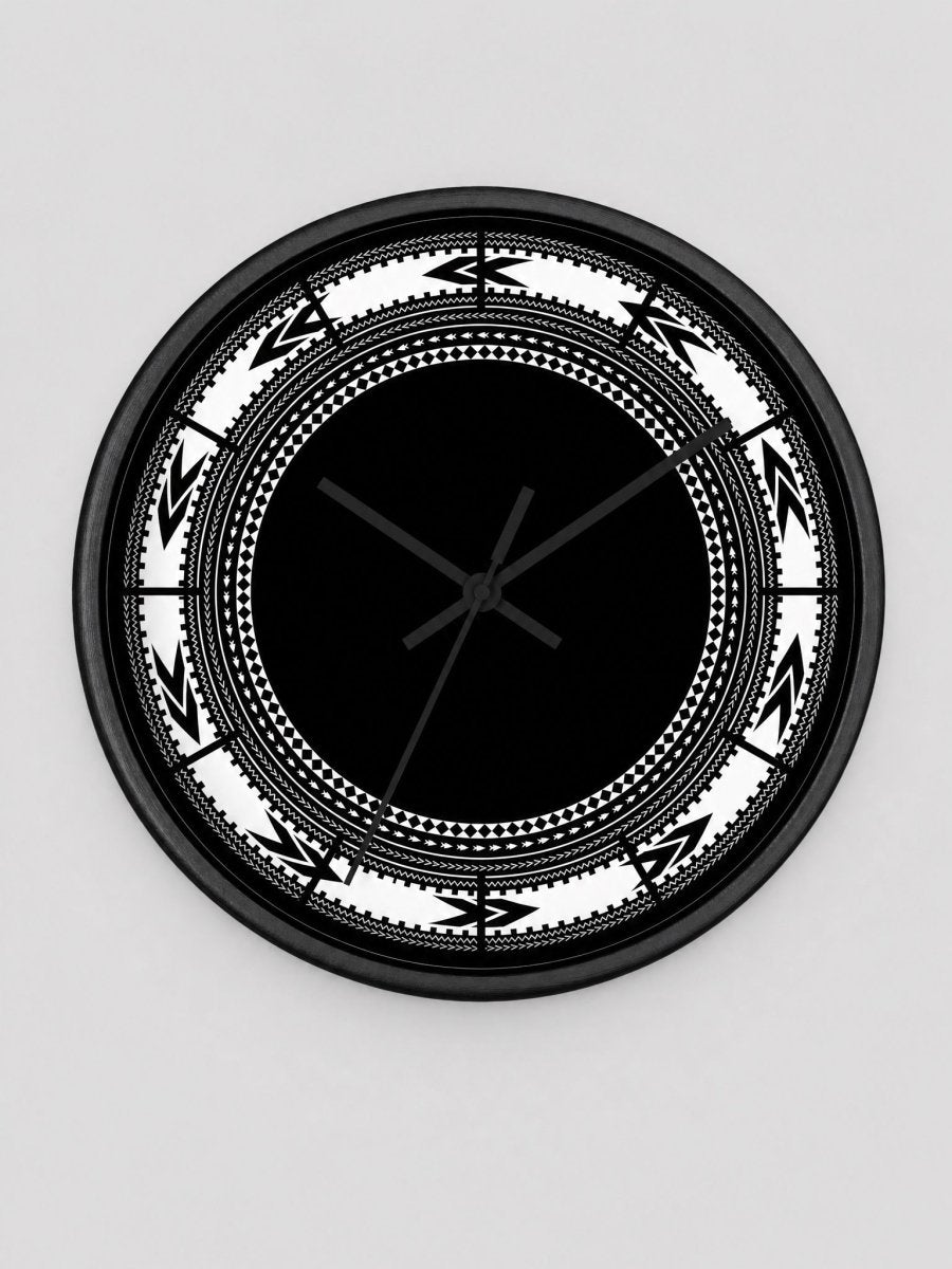 Wall Clock 10"/25cm - White Pe'a - AU/NZ/USA - The Koko Samoa